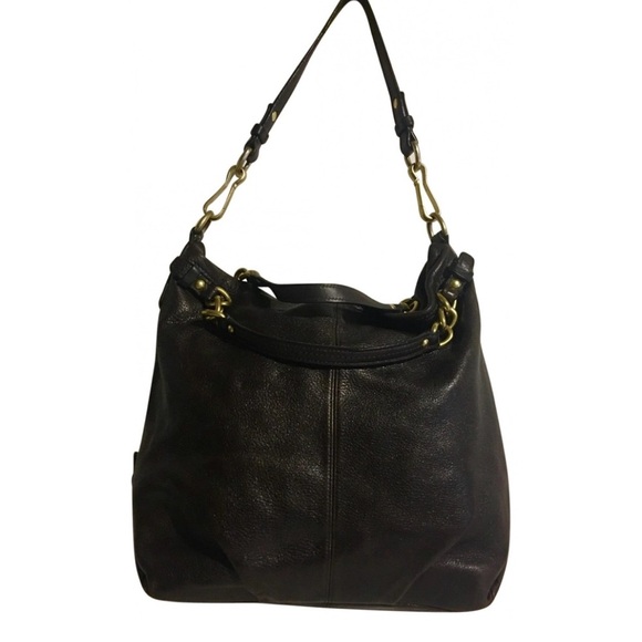 Coach vintage brown leather shoulder handbag - Picture 1 of 9